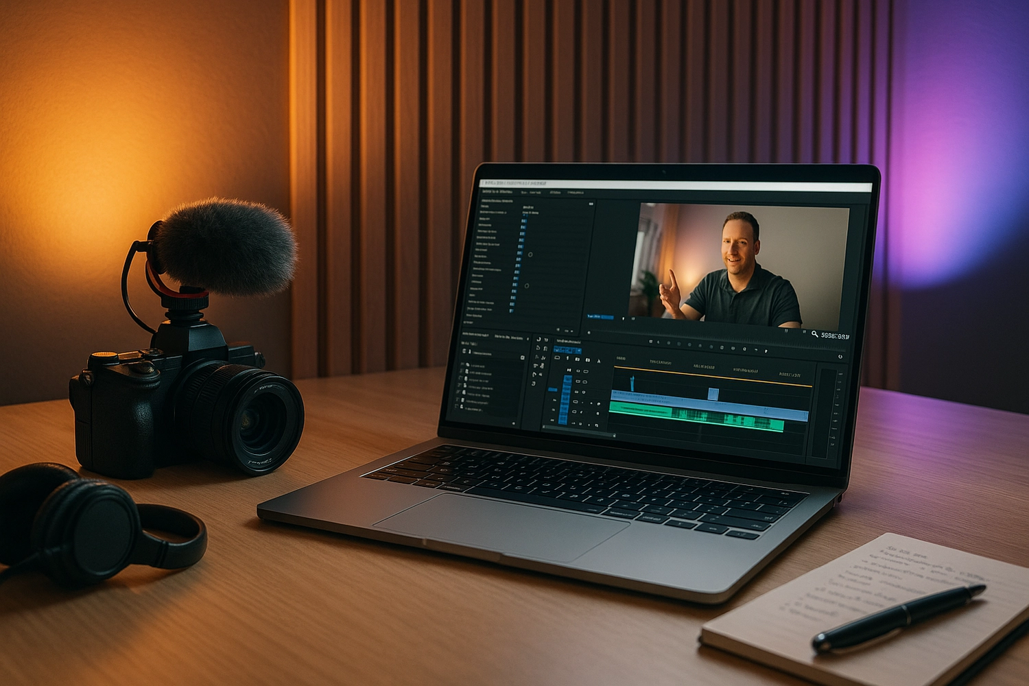 Uniting Sound Media – Videoproduzentin – Laptop auf dem Tisch