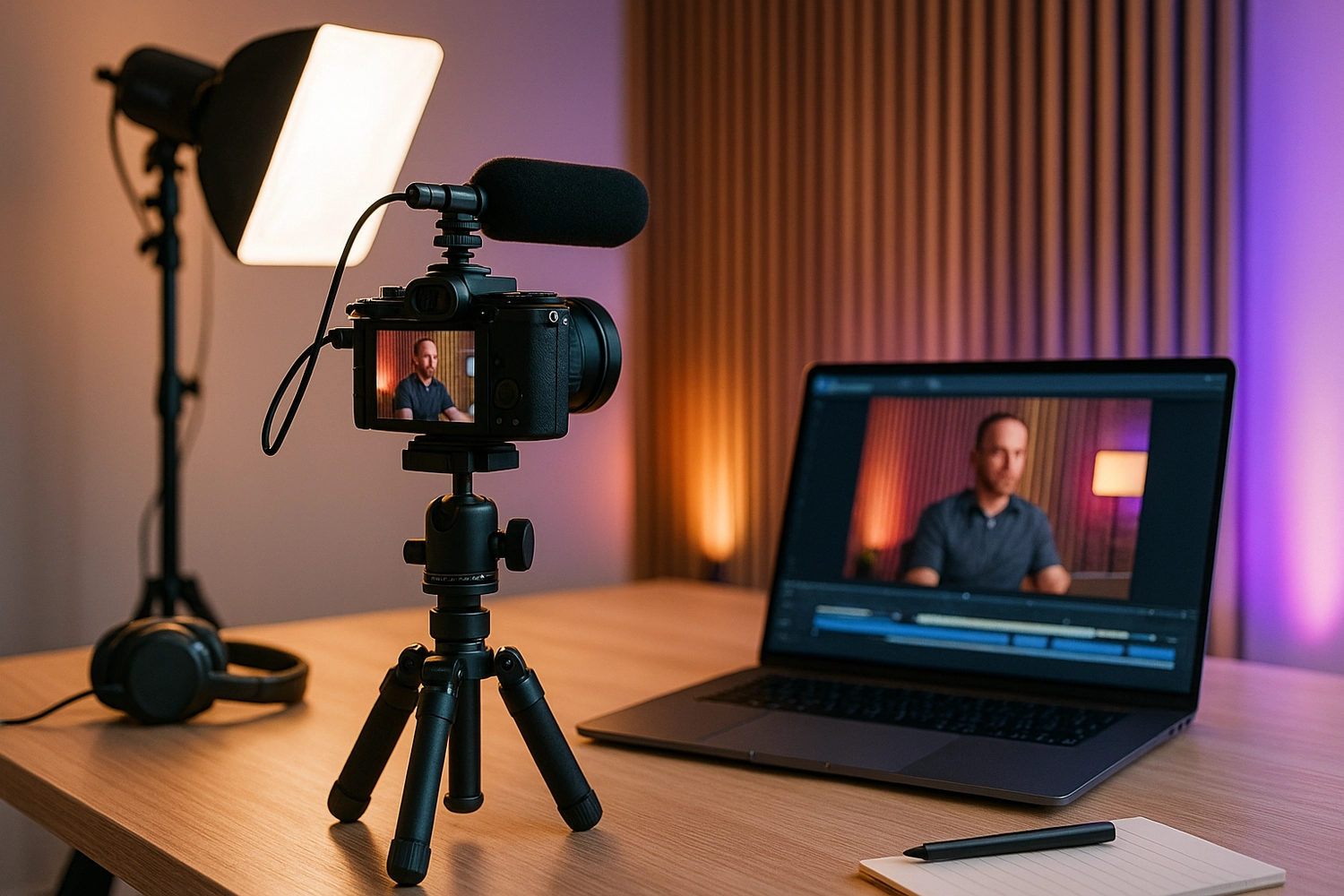 Uniting Sound Media – Videoproduktion – Storytelling – ein Equipment zur Erstellung von Videoinhalten, z. B. für Vlogs, Video-Podcasts oder Lehrvideos.